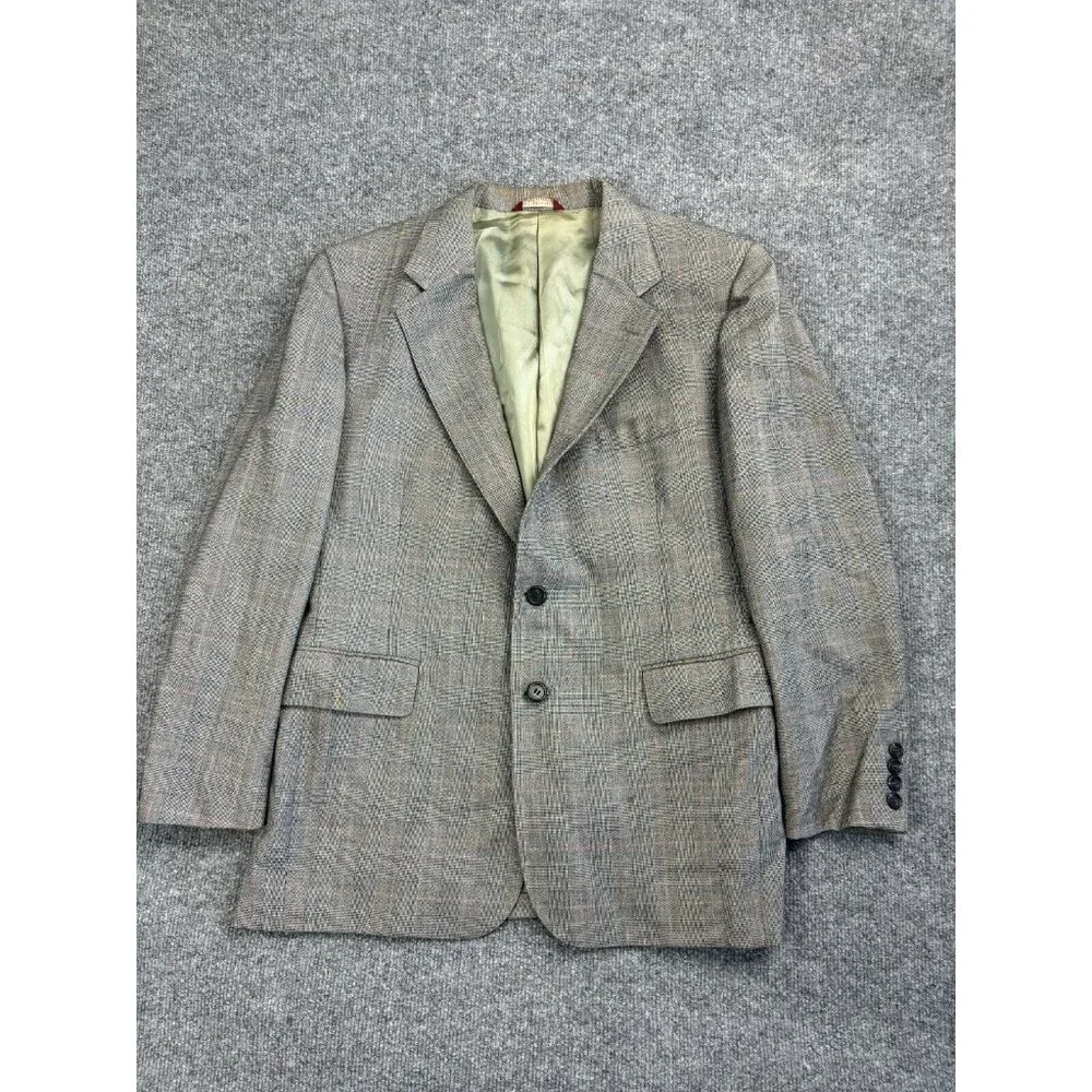 Vintage Cricketeer Blazer Men's 42 Gray USA Made Wool 2 Button Single Vented